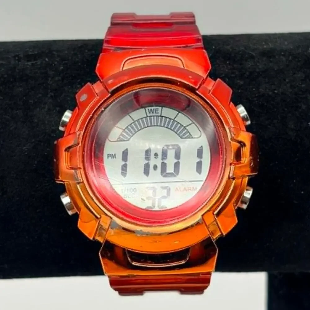 Red & Orange Digital Men's Watch